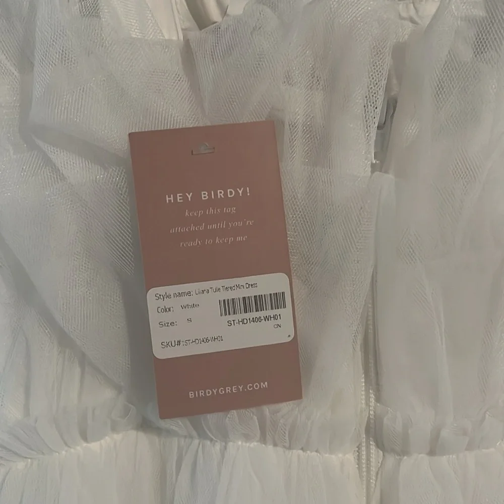 Birdy Grey White Tulle Dress - Picture 3 of 6